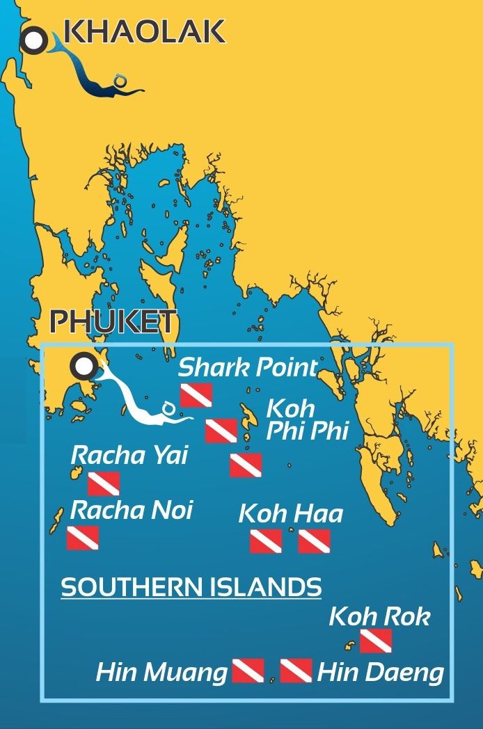 carte croisiere plongee phuket koh haa phi phi hin daeng muang