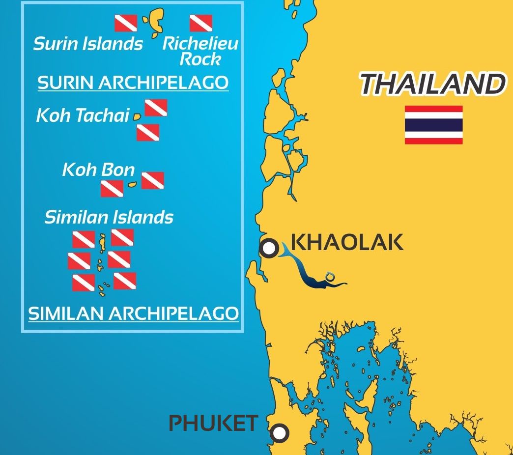 itinéraire croisière plongée similan richelieu rock koh bon tachai